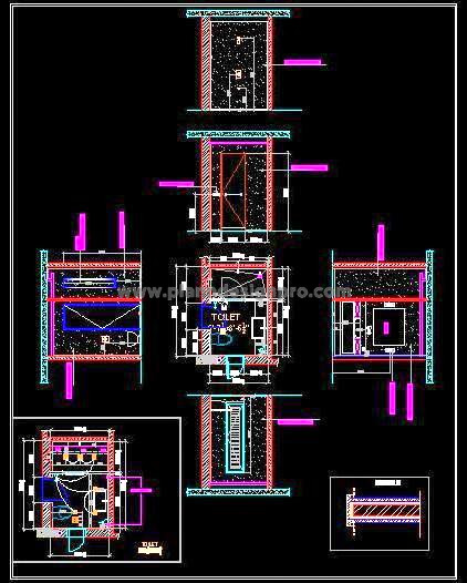 Complete 6'x9' Bathroom Design DWG for Residential Use